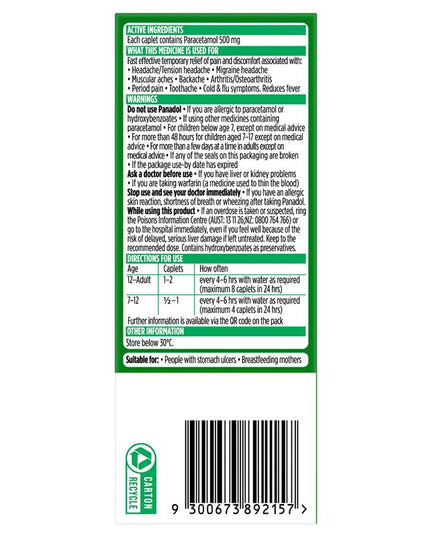 Panadol Optizorb 48 Caplets