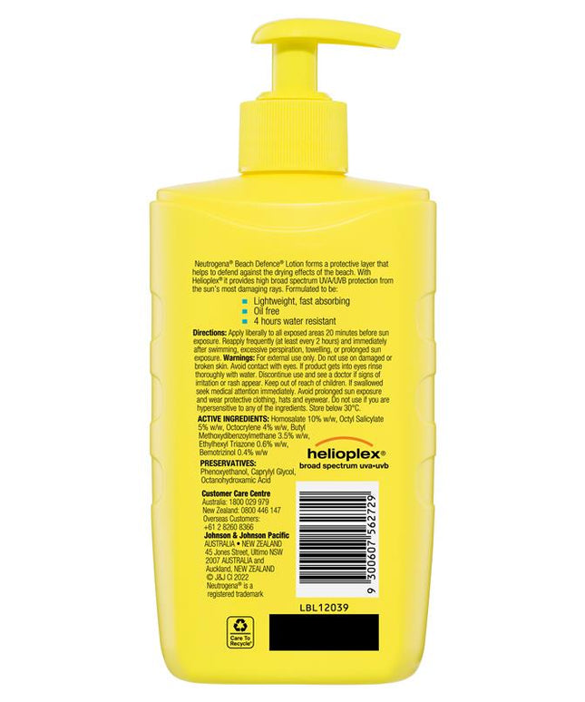 Neutrogena SPF 50 Beach Defence Lotion 400ml