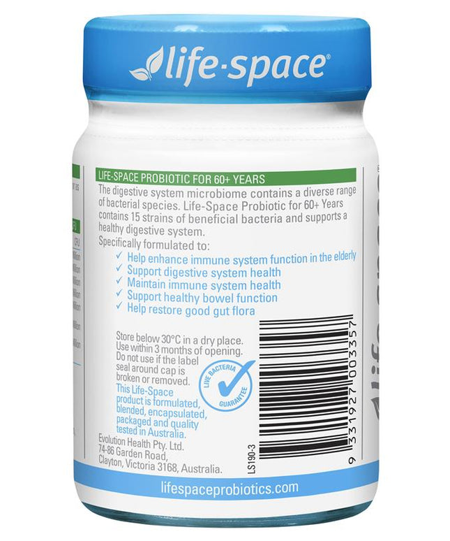 Life-Space Probiotic For 60+ Years 60 Capsules