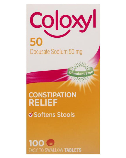Coloxyl 50mg 100 Tablets Filmcoat