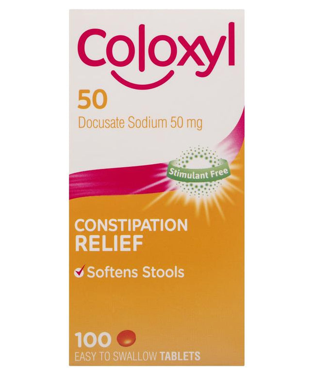 Coloxyl 50mg 100 Tablets Filmcoat