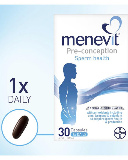 Menevit 30 Capsules NEW