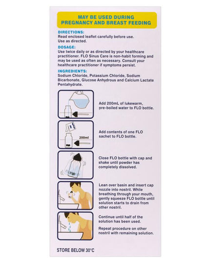 FLO Sinus Care Starter Kit 12 Sachets