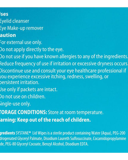 Systane Lid Wipes 30 Pack