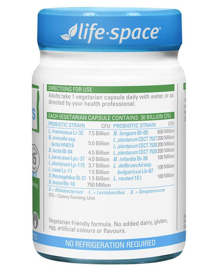 Life-Space Probiotic For 60+ Years 60 Capsules