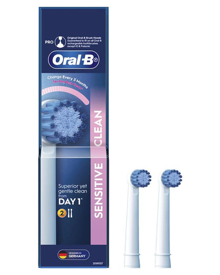 Oral B Power Toothbrush Clean Sensitive Refills 2 Pack
