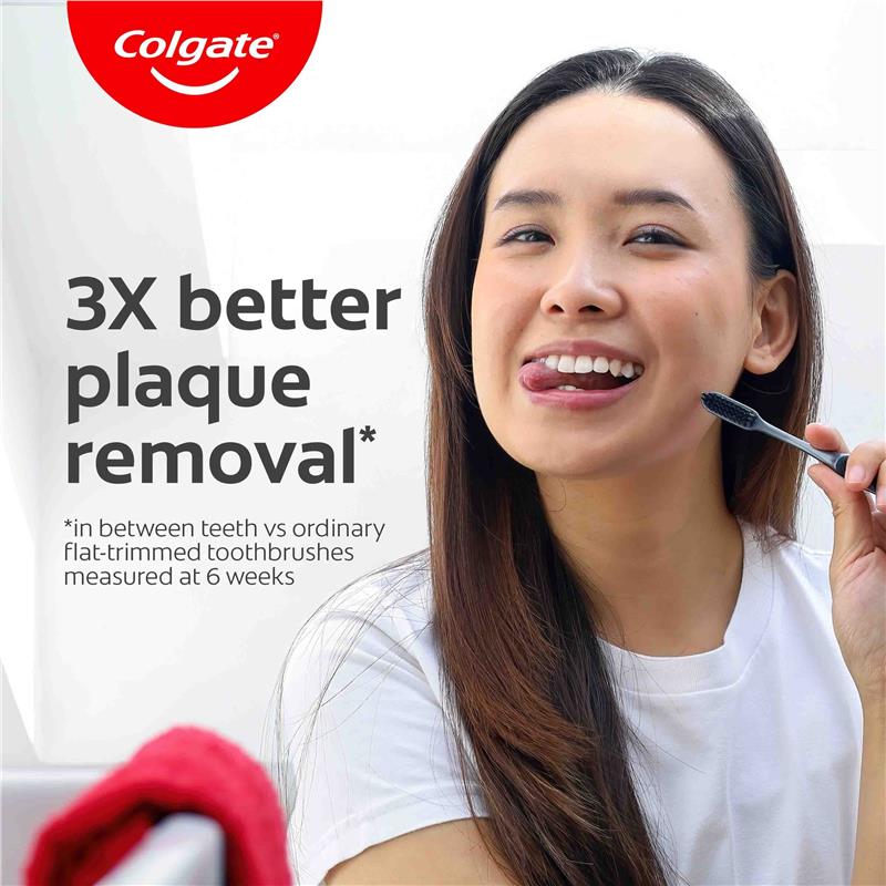 Colgate SlimSoft Charcoal Toothbrush Soft with charcoal infused bristles
