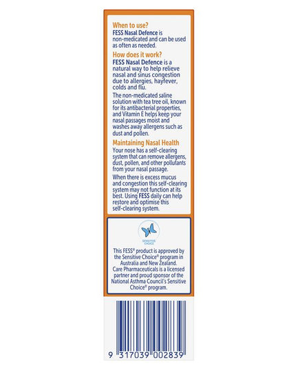 Fess Nasal Defence Spray with Tea Tree Oil & Vitamin E 30ml