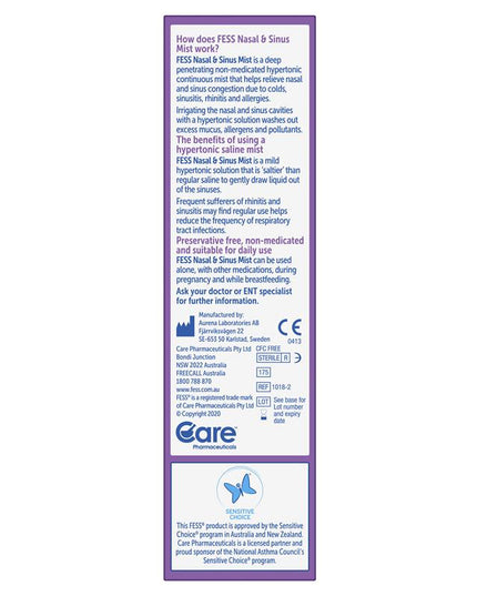 Fess Nasal & Sinus Saline Mist 100ml