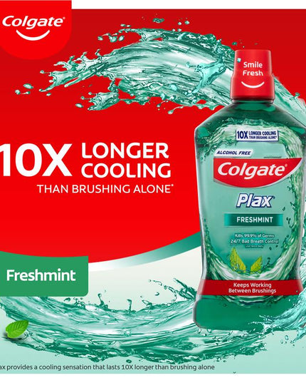 Colgate Plax Alcohol free Antibacterial Freshmint Mouthwash 500mL