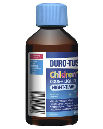 DURO-TUSS Children's Cough Liquid Night-Time Strawberry 200mL