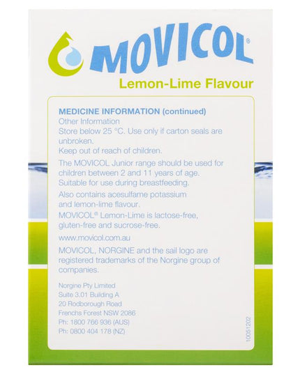 Movicol Adult Lemon Lime 30 Sachets