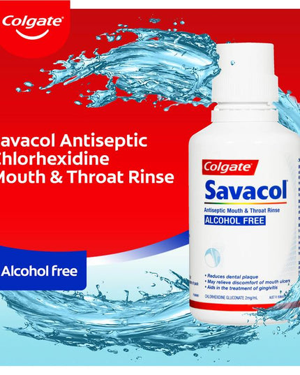 Colgate Savacol Alcohol Free Antiseptic Mouthwash 300mL