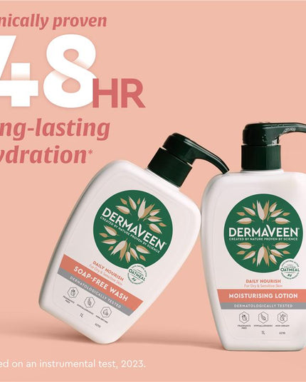 DermaVeen Daily Nourish Moisturising Lotion for Dry & Sensitive Skin 1L
