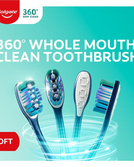 Colgate 360 Whole Mouth Clean Compact head Toothbrush Soft