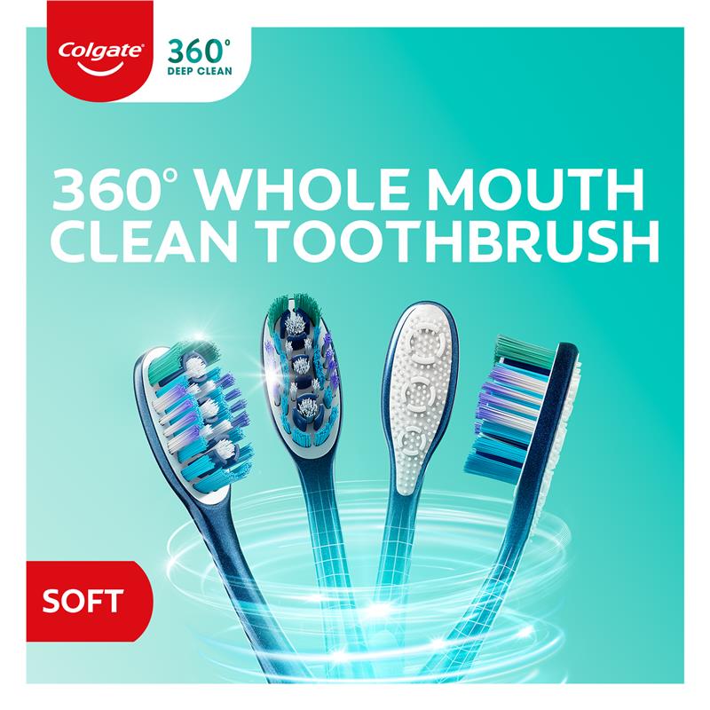 Colgate 360 Whole Mouth Clean Compact head Toothbrush Soft