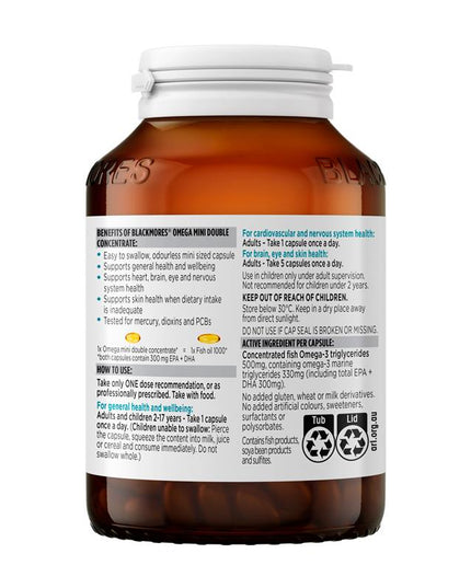 Blackmores Omega Mini Double Concentrate 200 Capsules