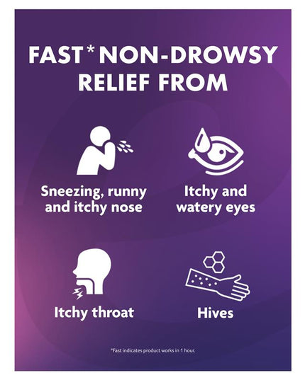 Telfast Hayfever Allergy Relief 180mg Antihistamine Tablets Non-Drowsy - 30 Pack