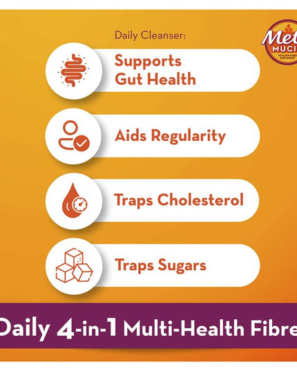 Metamucil Fibre Supplement Smooth Orange 72 Dose 425g