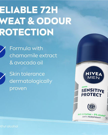 NIVEA MEN Sensitive Protect 48H Roll On Deodorant 50ml
