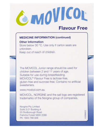 Movicol Adult Flavour Free 30 Sachets