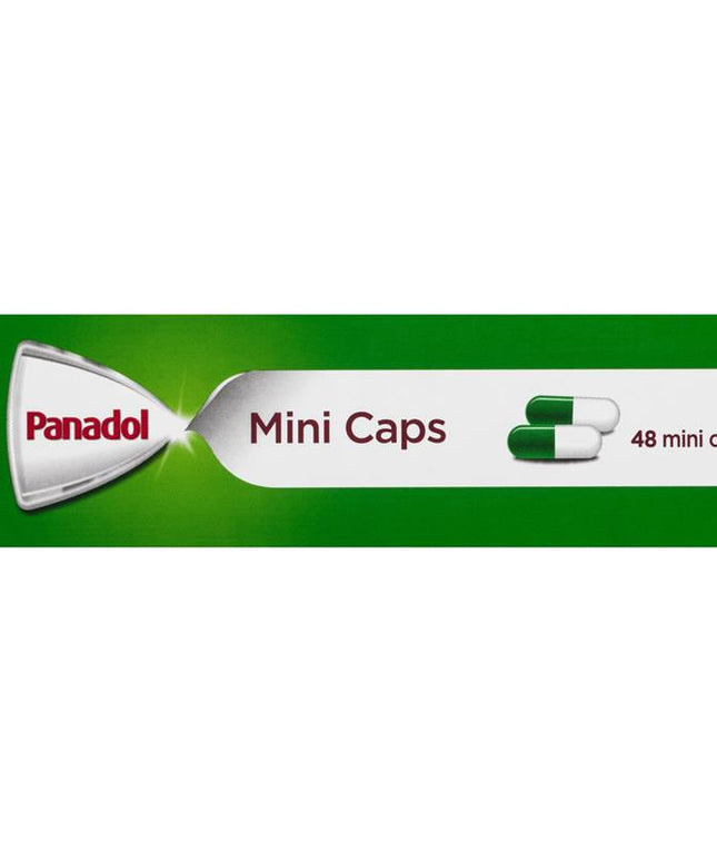 Panadol Mini Caps for Pain Relief Paracetamol 500mg 48