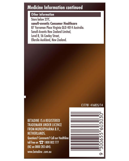Betadine Antiseptic Topical Solution Liquid 100mL