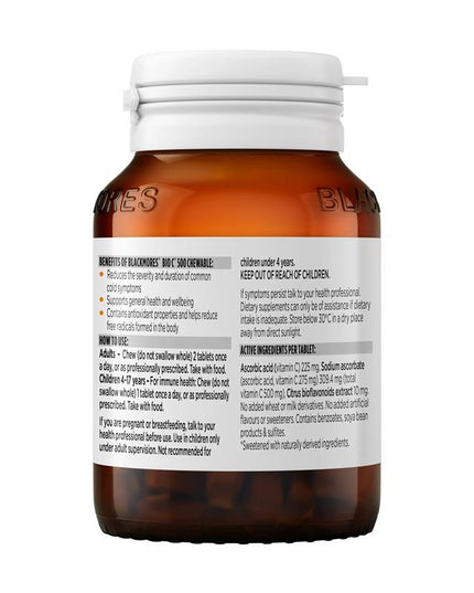 Blackmores Bio C 500mg 50 Chewable Tablets