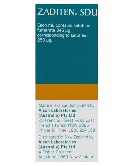 Zaditen 0.025% Eye Drops Unit Dose 0.4ml 20 Single Dose Units