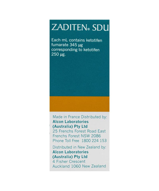 Zaditen 0.025% Eye Drops Unit Dose 0.4ml 20 Single Dose Units