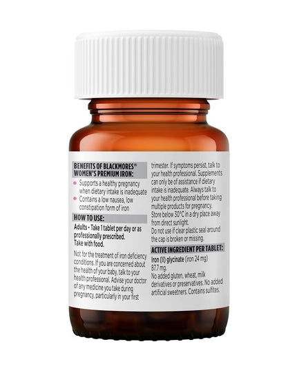 Blackmores Womens Premium Iron 30 Tablets