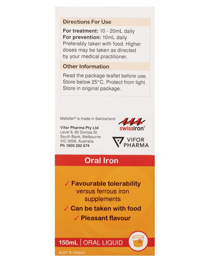 Maltofer Oral Iron Syrup 150ml Oral Liquid