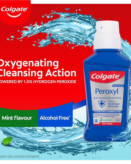 Colgate Peroxyl Oral Cleanser Mint Flavour 236mL