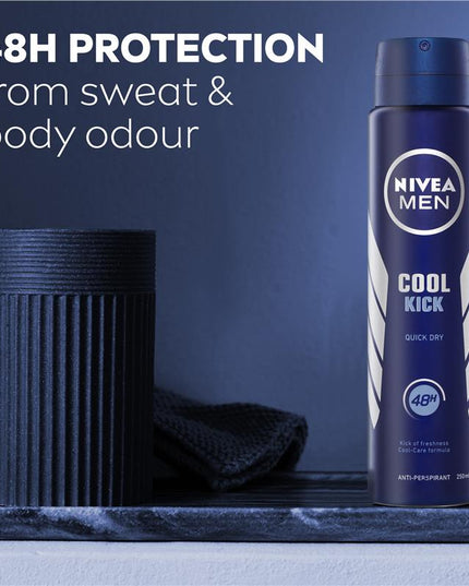 NIVEA MEN Cool Kick 48H Aerosol Deodorant 250ml