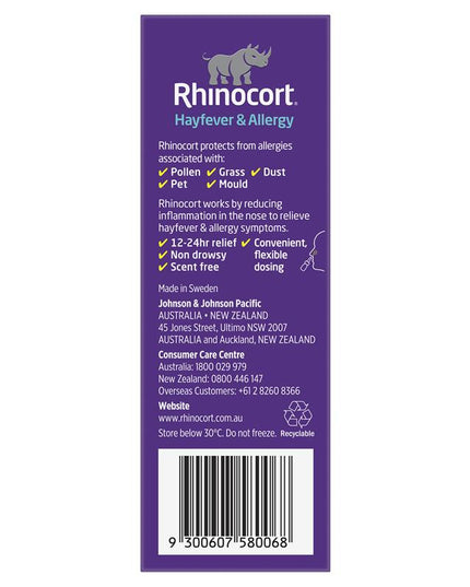 Rhinocort Original Hayfever & Allergy Nasal Spray 120 Sprays