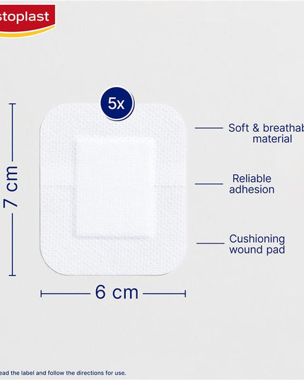 Elastoplast Sensitive Dressing XL 6x7cm 5 Dressings