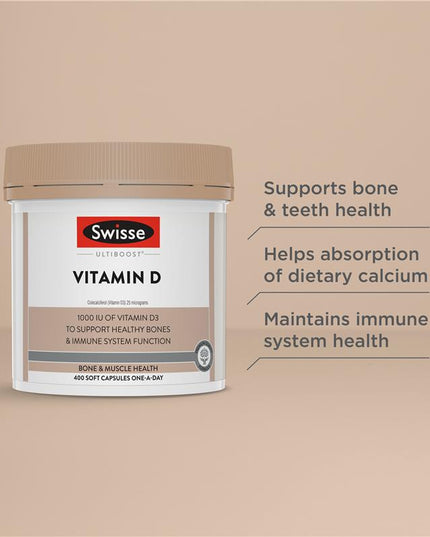 Swisse Vitamin D 400 Capsules