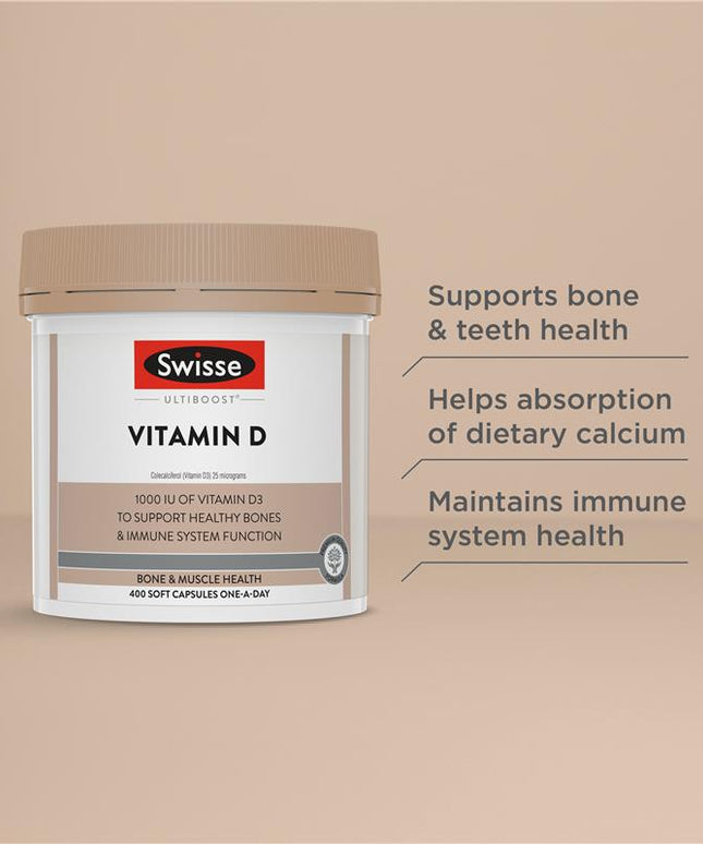 Swisse Vitamin D 400 Capsules
