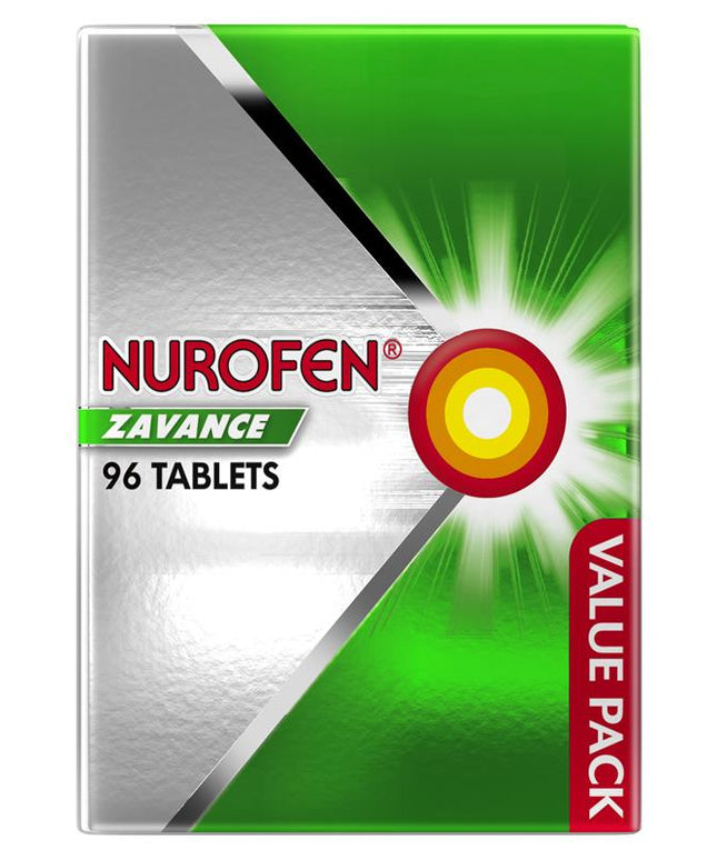 Nurofen Zavance Fast Pain Relief Tablets 256mg Ibuprofen 96 Pack