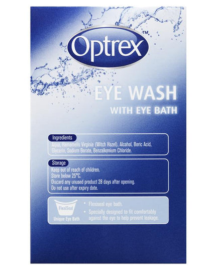 Optrex Fresh Eyes Liquid Eye Wash Bath 110ml