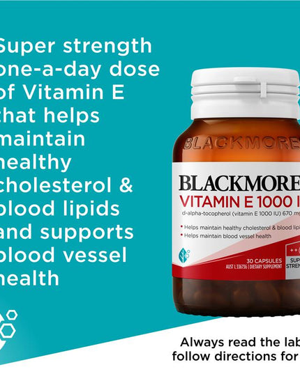 Blackmores Vitamin E 1000IU 30 Capsules