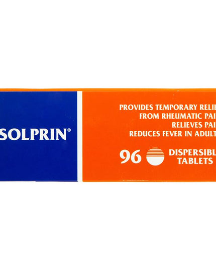 Solprin Pain and Fever Relief Dispersible Tablets 300mg Aspirin 96 Pack