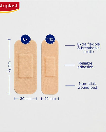 Elastoplast Flexible Fabric Strips 20 Pack