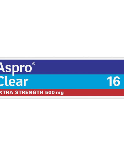 Aspro Clear Extra Strength Pain Relief 16 Soluble Tablets