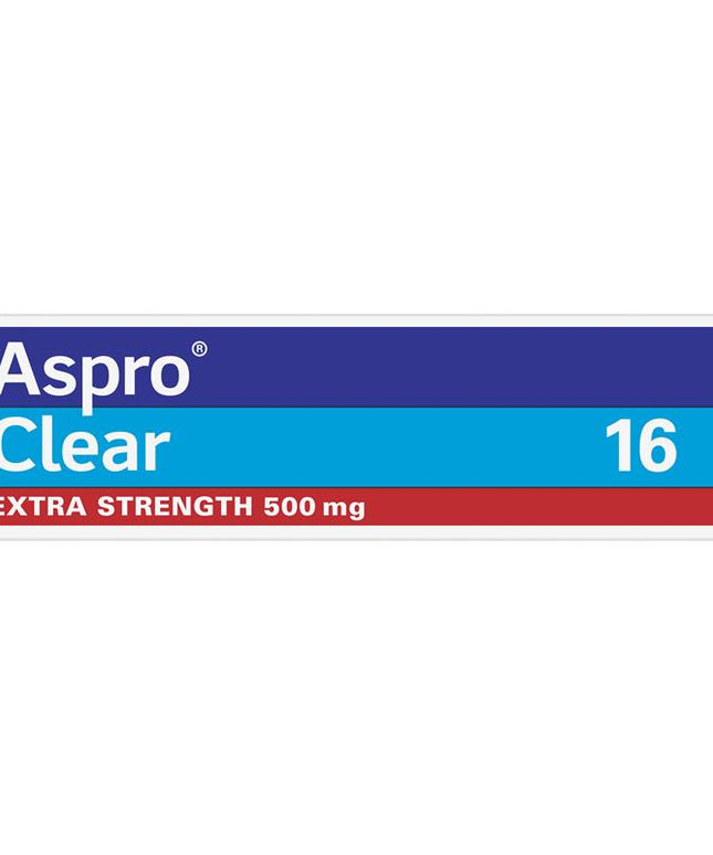 Aspro Clear Extra Strength Pain Relief 16 Soluble Tablets