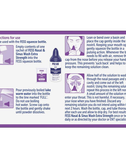 Fess Nasal & Sinus Wash Extra Strength Refill 24 Sachets
