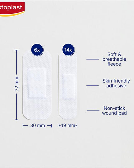 Elastoplast 46041 Sensitive Strips Assorted Pack 20