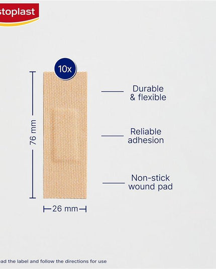 Elastoplast Heavy Fabric Waterproof XL 10 Strips