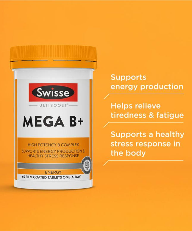 Swisse Ultiboost Mega B + 60 Tablets
