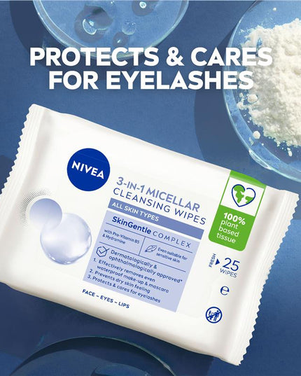 NIVEA Daily Essentials Biodegradable Micellar Cleansing Wipes 25pk